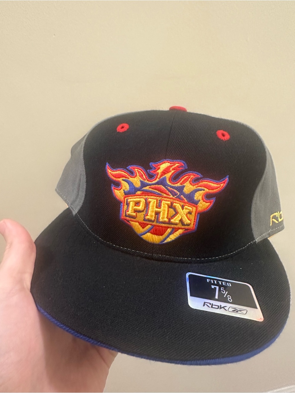 Phoenix suns vintage hat 7 5/8 Black & Gray Fitted Cap